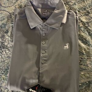 AHEAD USA EXTREME Granite Links Men's SzL Gray Polo Shirt